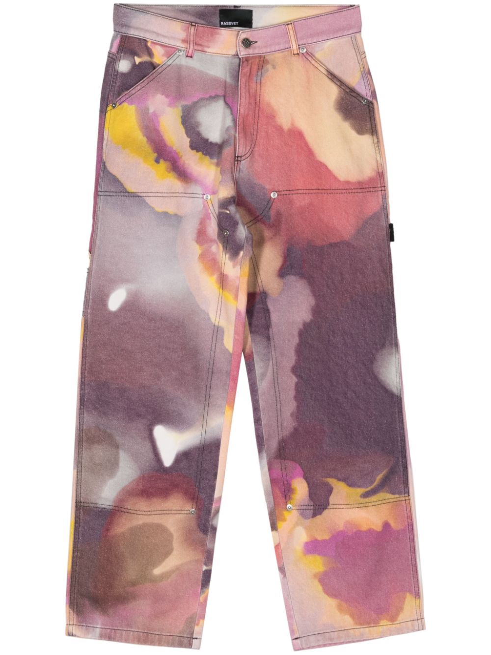 Butterfly straight-leg jeans - Purple