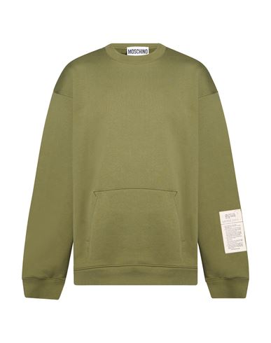 Man Sweatshirt Military green Size 36 Cotton