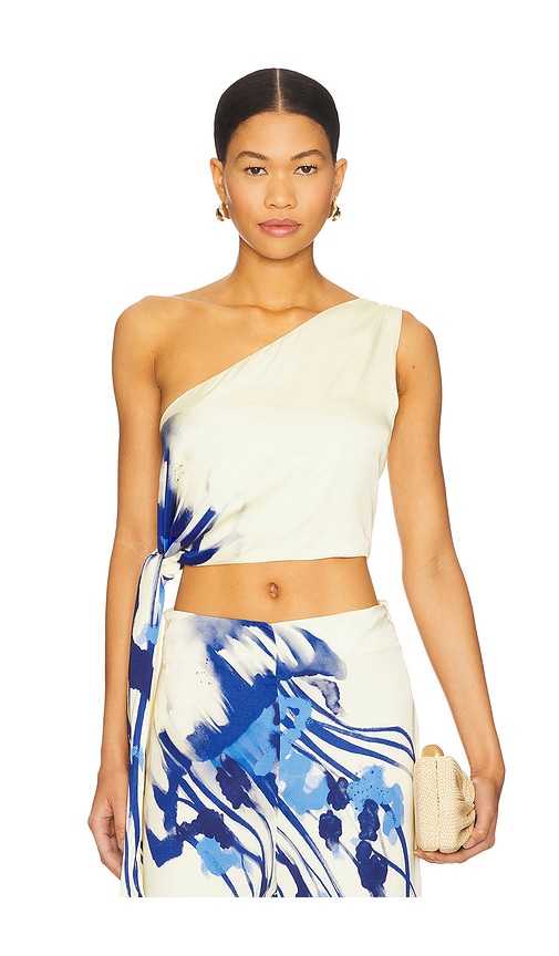 Eugenia Fernandez CROP-TOP SABAJI in Ivory. Größe XS. Also in L