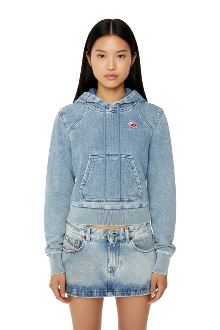 Sky Blue Logo Hood Sweatshirt