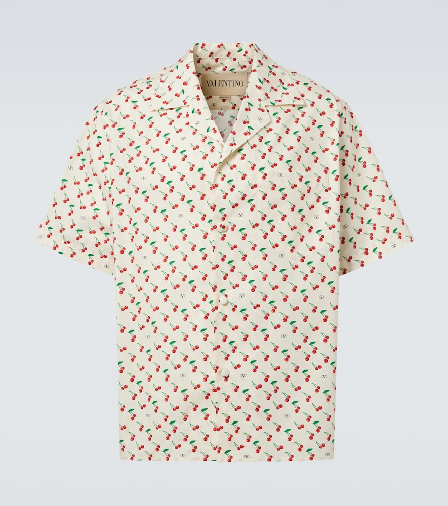 Cherryfic cotton poplin bowling shirt