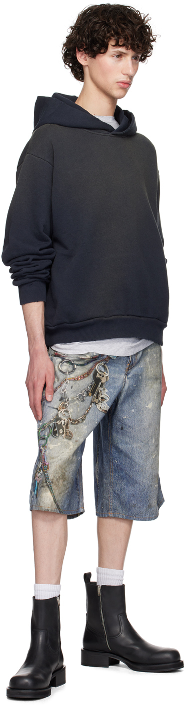 Acne Studios Black Printed Logo Hoodie