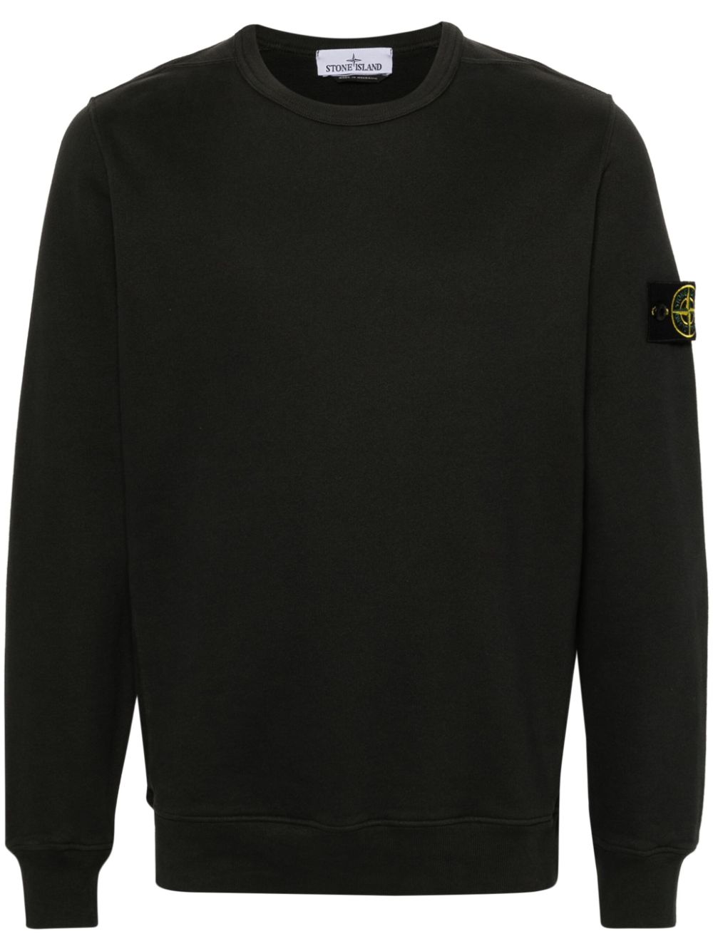 Compass-badge cotton sweatshirt - Black