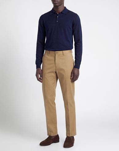 Man Pants Camel Size 30 Cotton, Elastane
