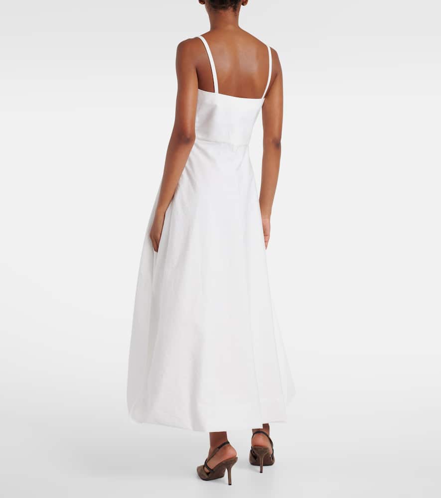 Cotton-blend midi dress
