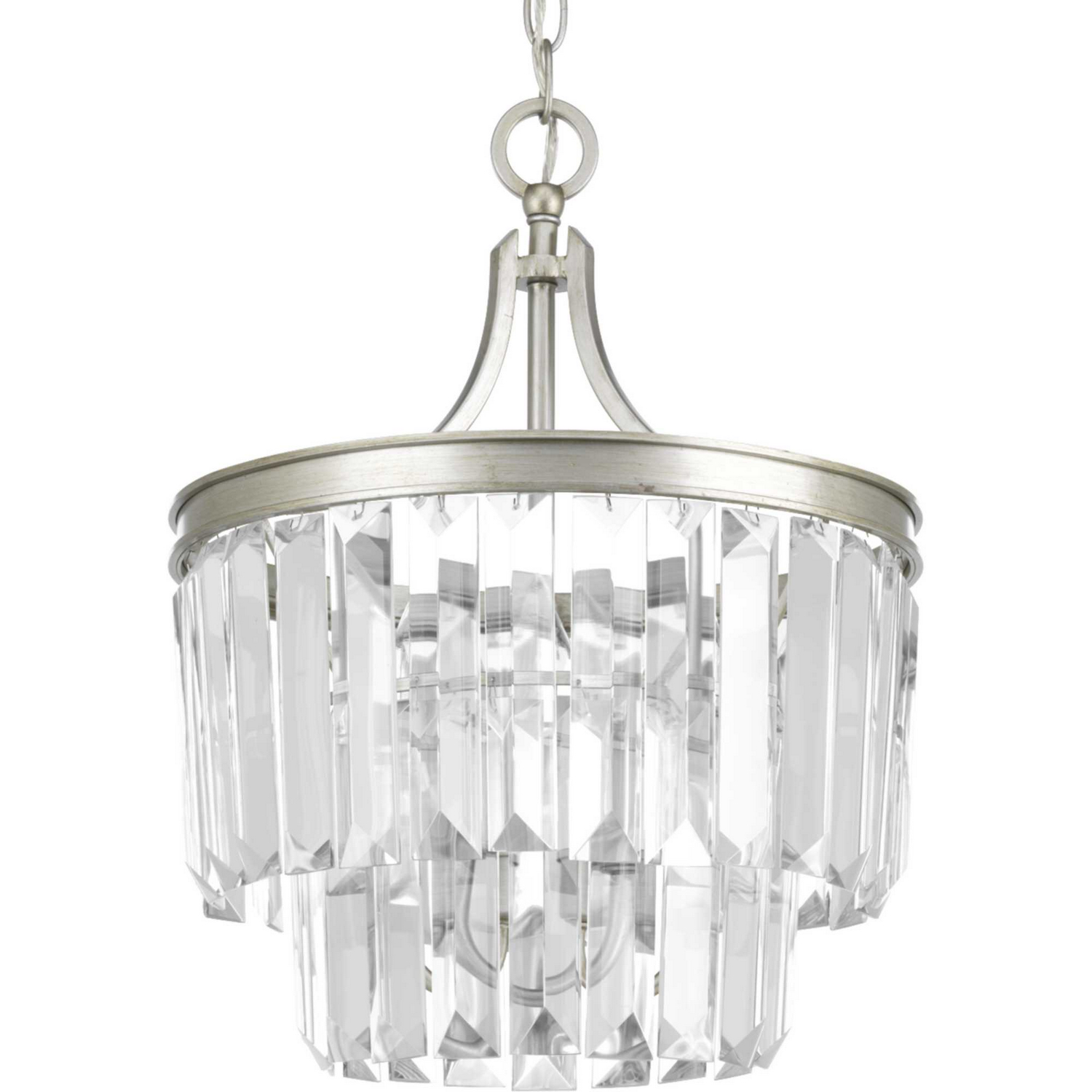 Silver Ridge Three Light Semi-Flush Convertible from the Glimmer Collection