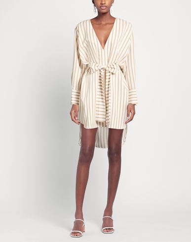 Woman Mini dress Sand Size M Viscose