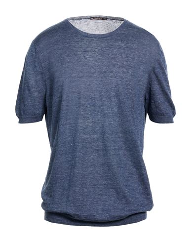 Man Sweater Slate blue Size 46 Linen