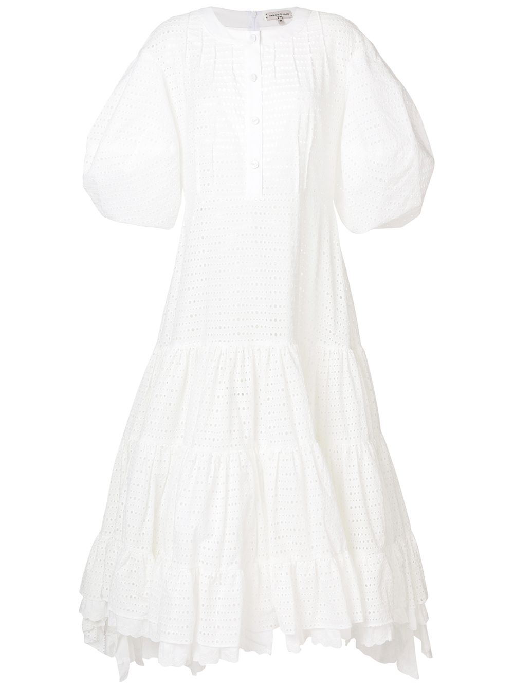 Eyelet detail dress - White