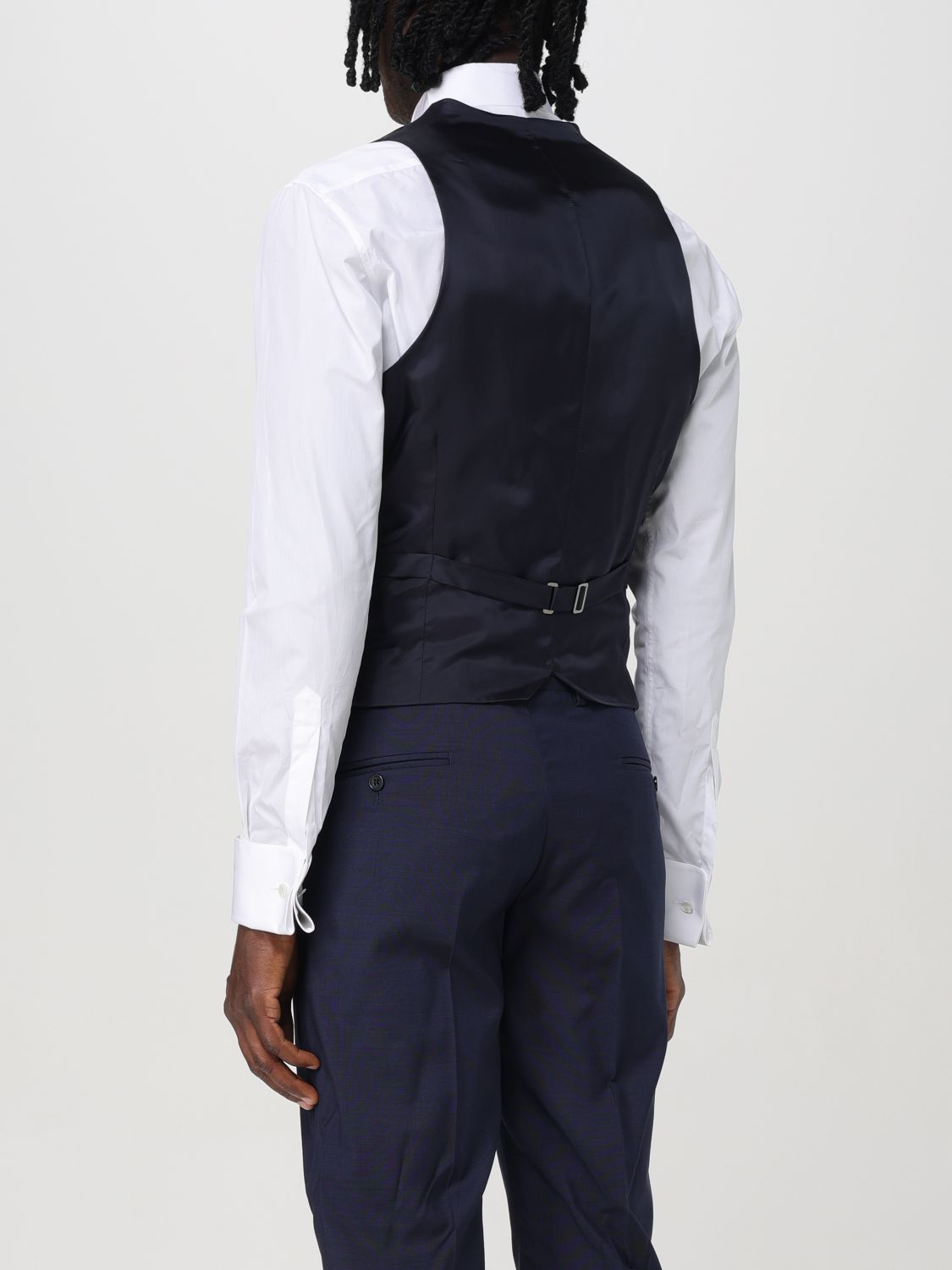 Suit Vest Men color Blue
