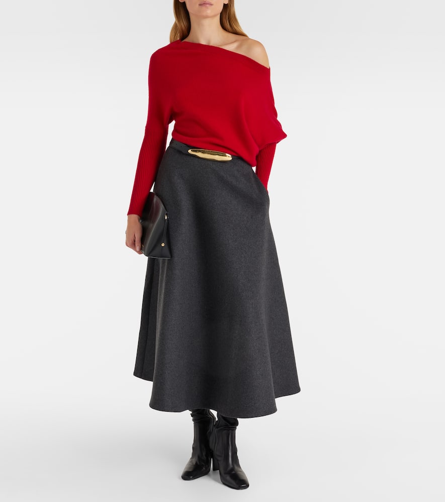 Paxi one-shoulder cashmere sweater