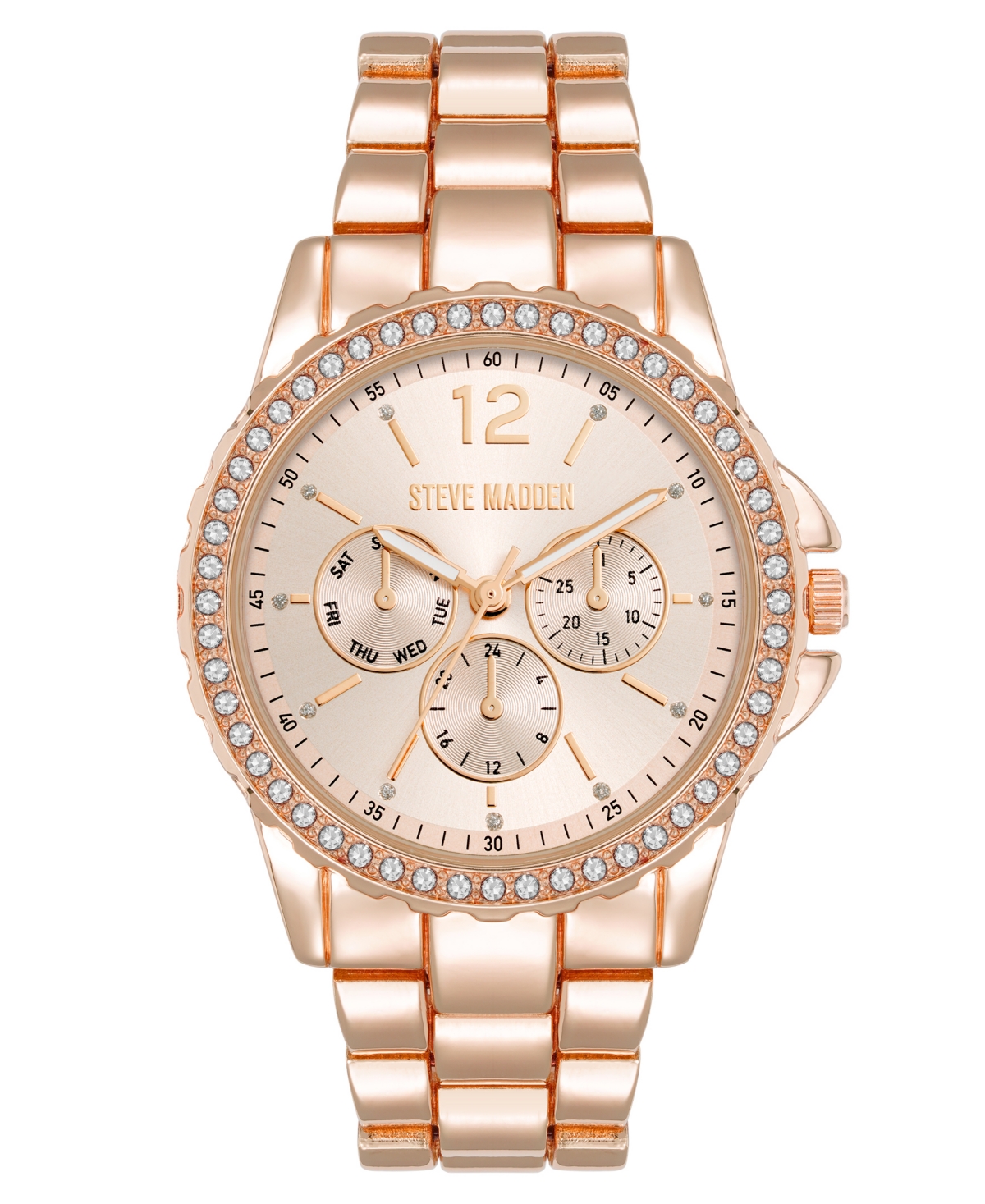 Women's Modern Rose Gold-Tone Alloy Metal Bracelet Watch, 38mm - Rose Gold-Tone