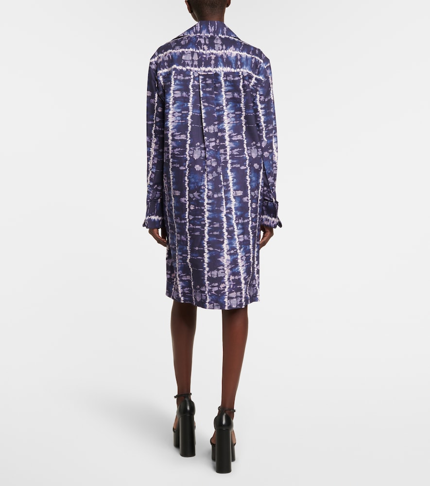 Nia printed cotton-blend shirt dress