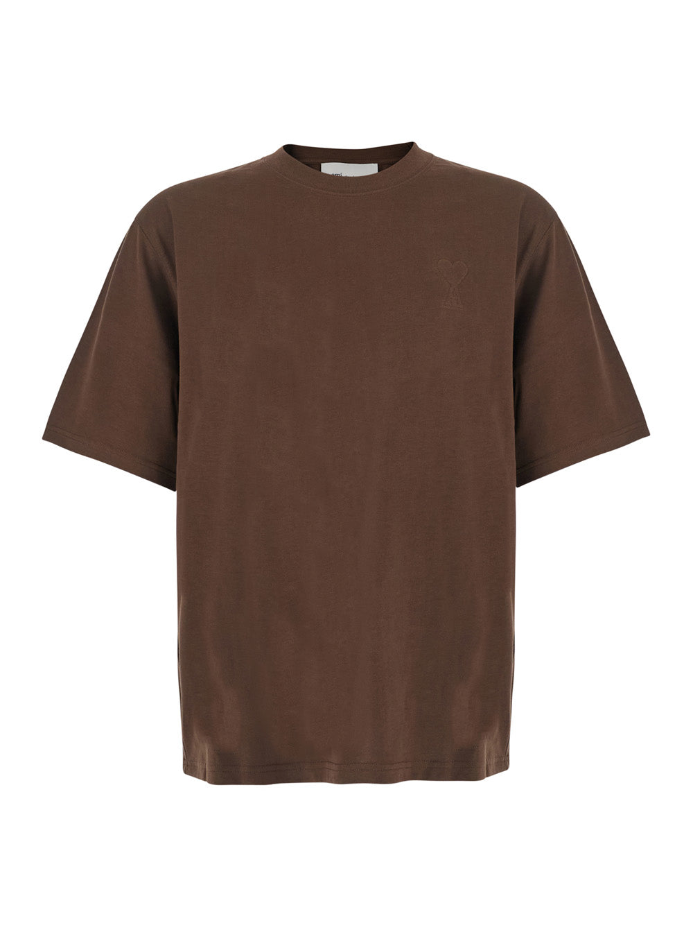 ADC Embroidered Cotton T-Shirt — Brown
