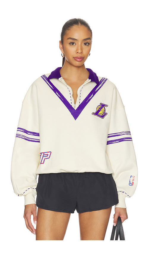 DANNIJOPRO The Letterman Pullover in Cream. S. Also in XS