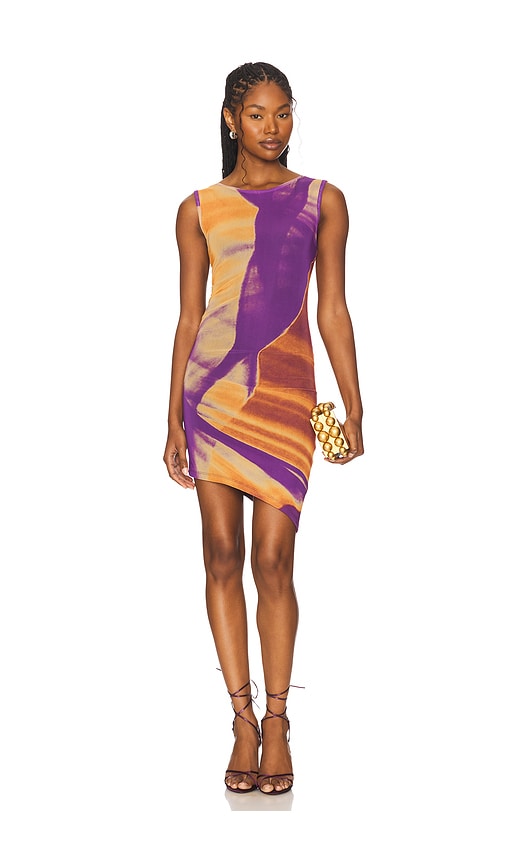 Feners Caracola Dress in Rust,Purple. - M also in