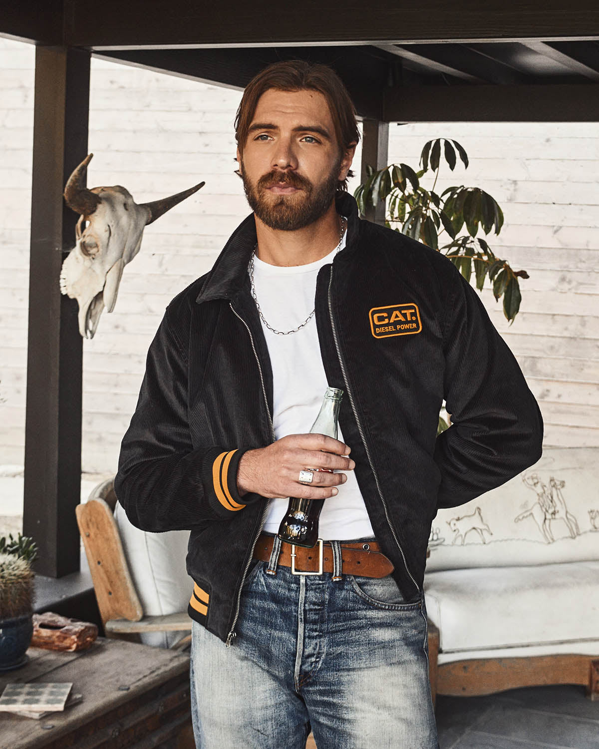 CORDUROY BOMBER JACKET CAT WWR DESIGNED BY AVERY RANCH