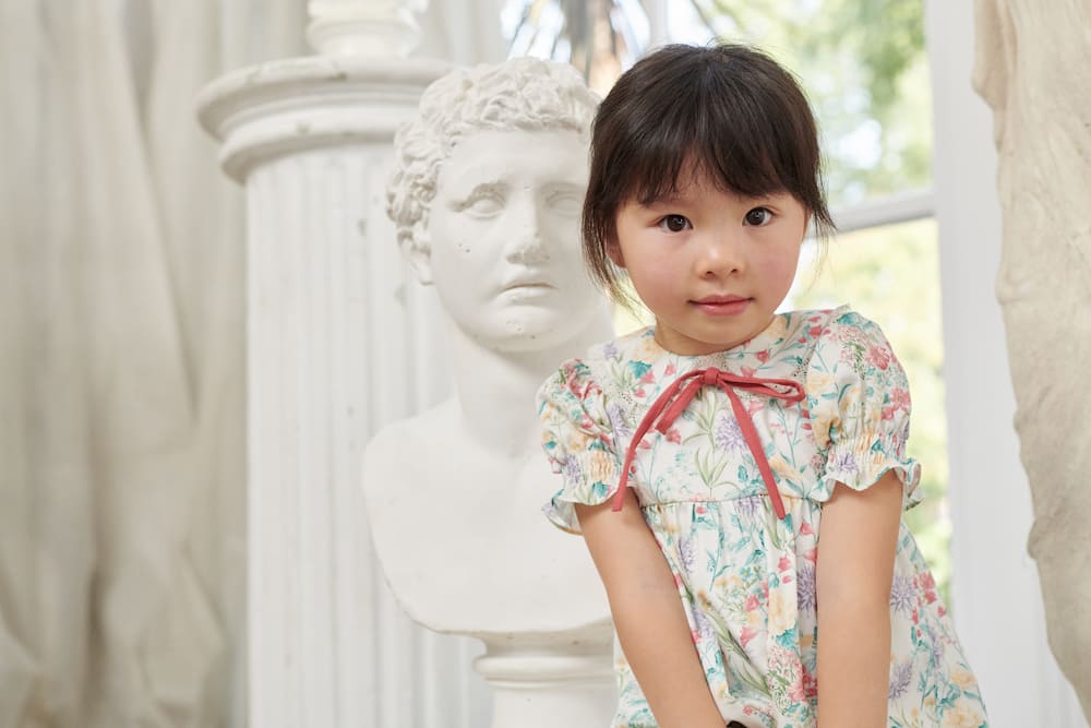 Baby Eloisa printed cotton playsuit