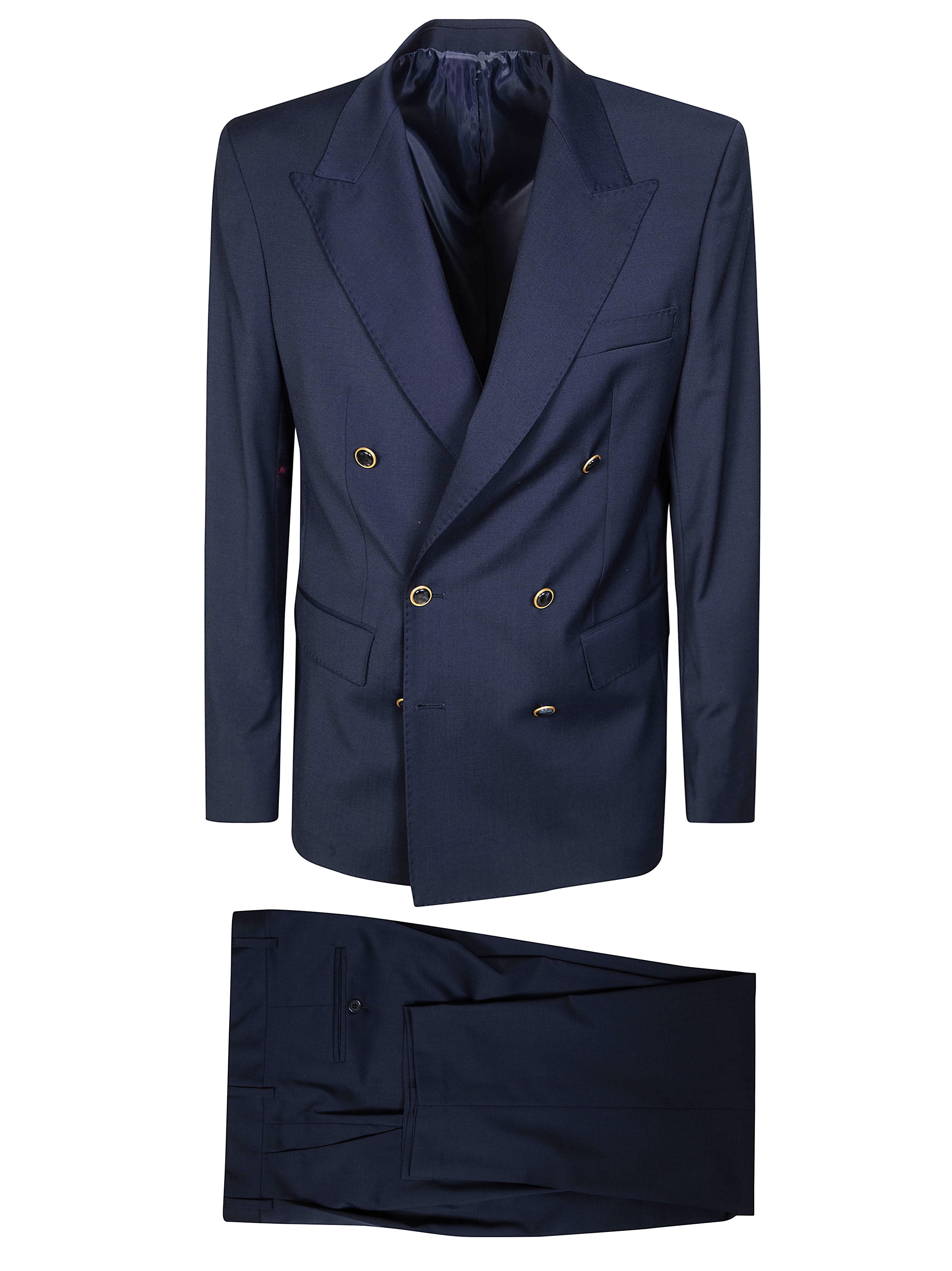 Men's Button-Trim Loose-Fit Gown Pants