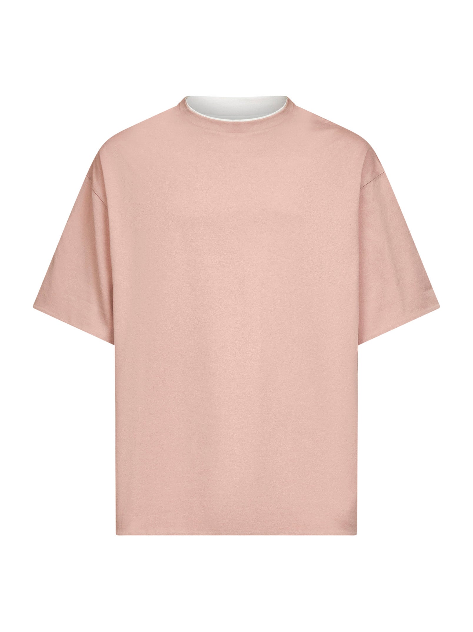 Two-Tone Reversible Cotton T-Shirt — Pink