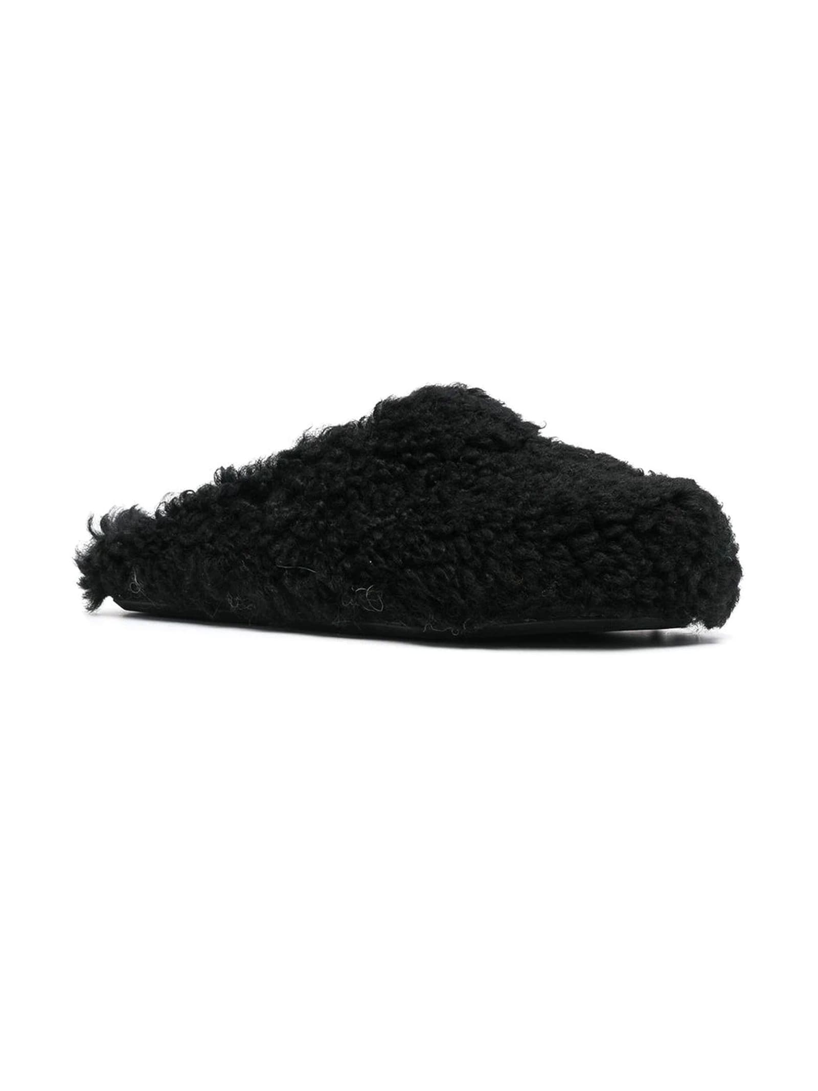 Black Calf Hair Mules