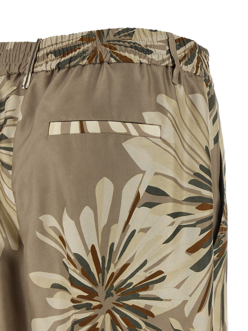 Printed Silk Trousers