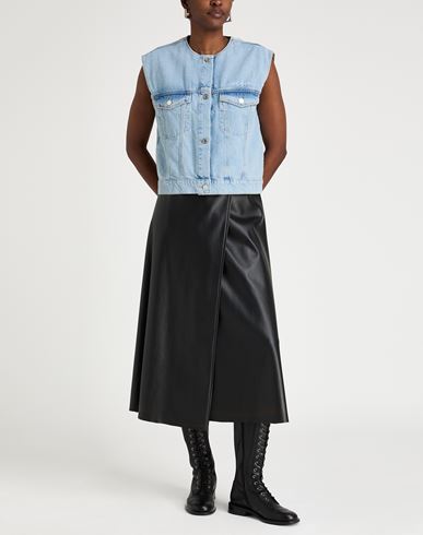 Woman Denim outerwear Blue Size L Cotton
