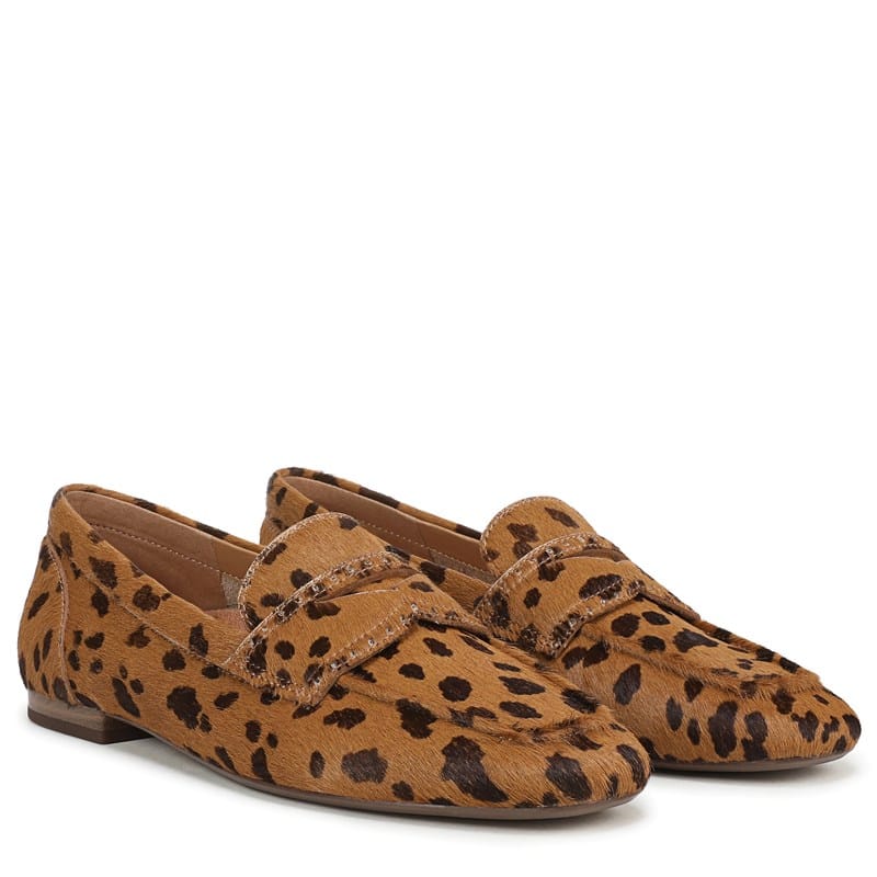 Women's Sadie Loafers (Tan Leopard Calf Hair)