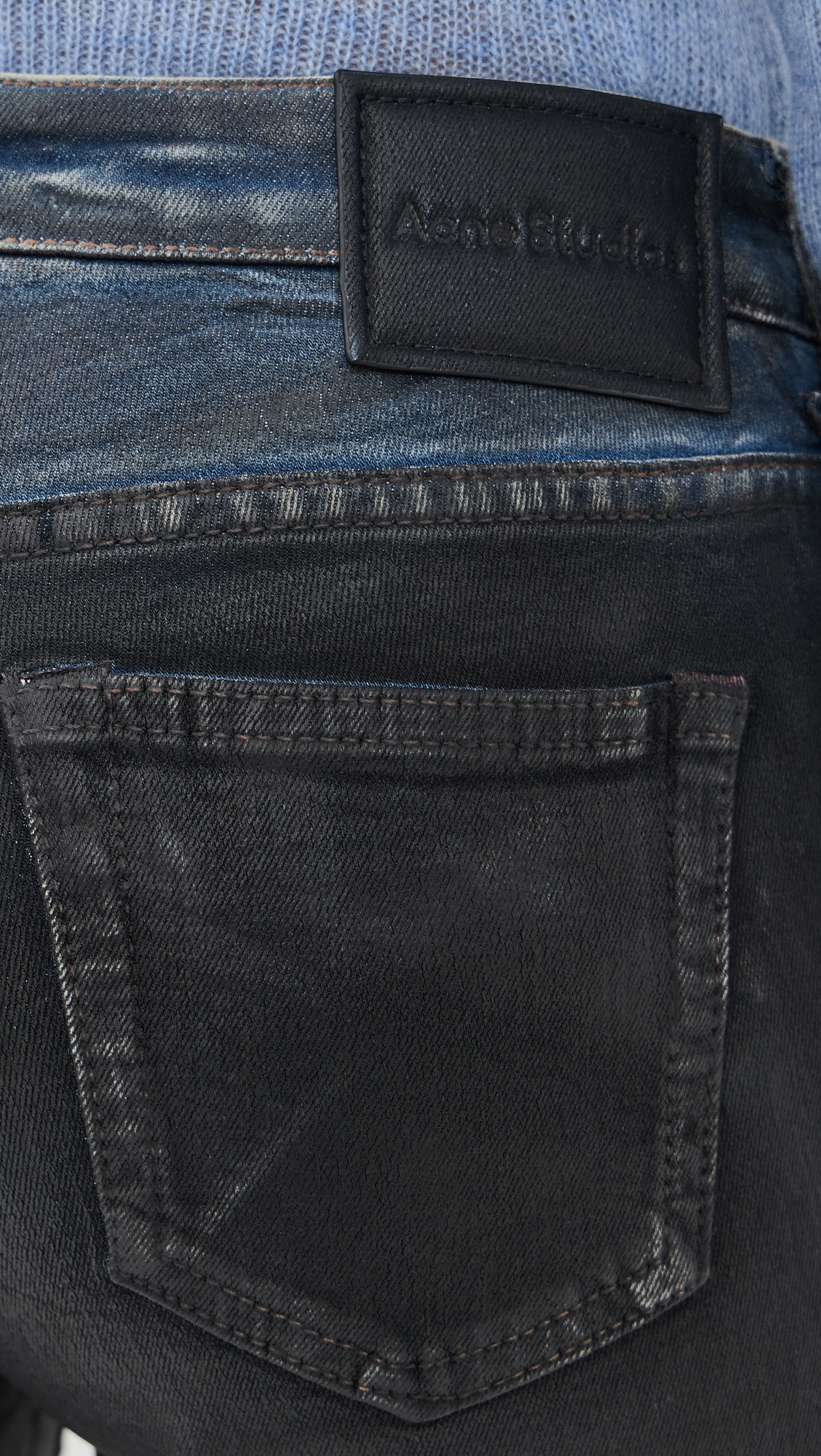 2013 Stretch Charcoal Leather Finish Pants Black