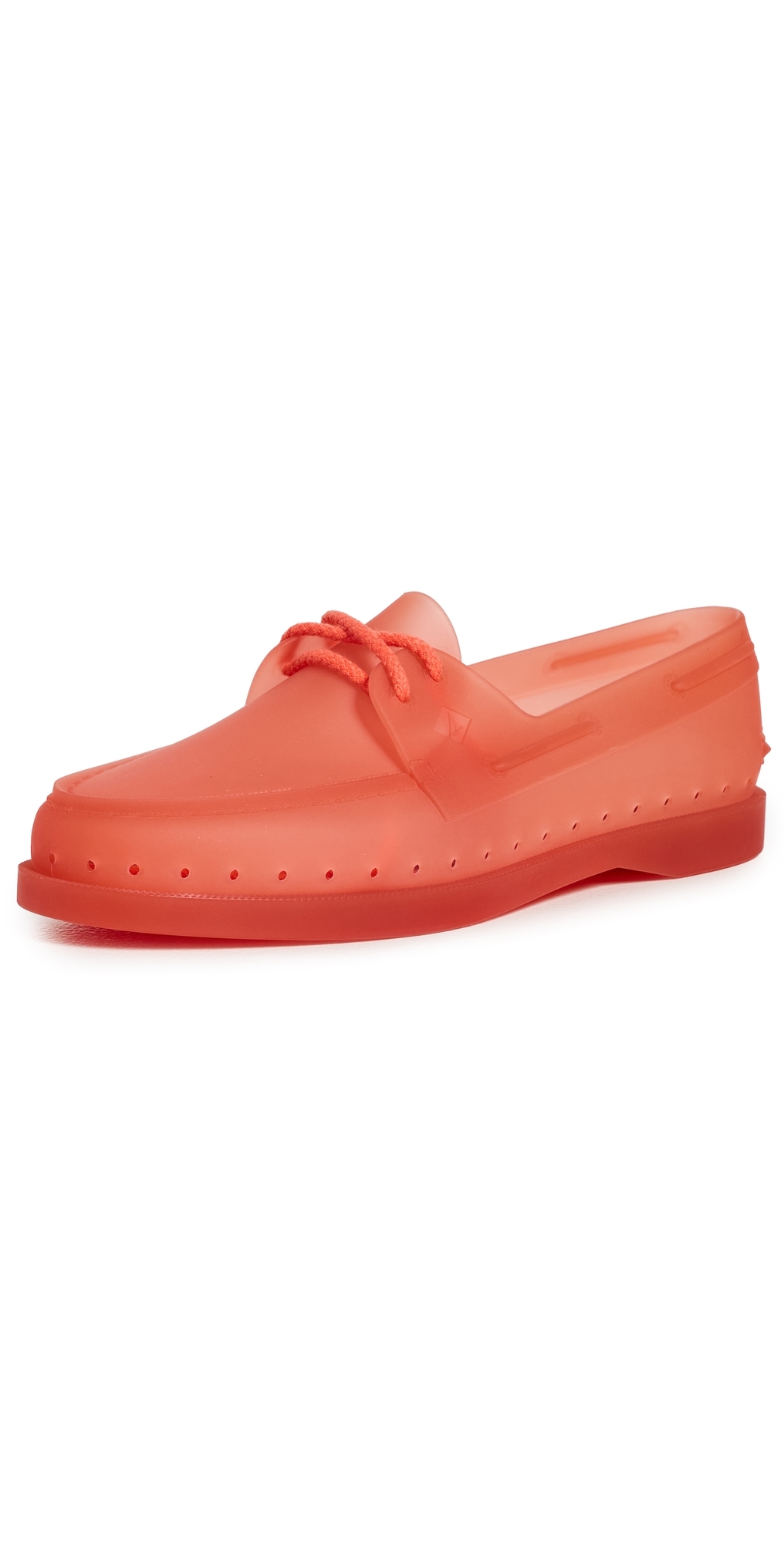 X Monse Authentic Original Jelly Boat Shoes Bright Orange