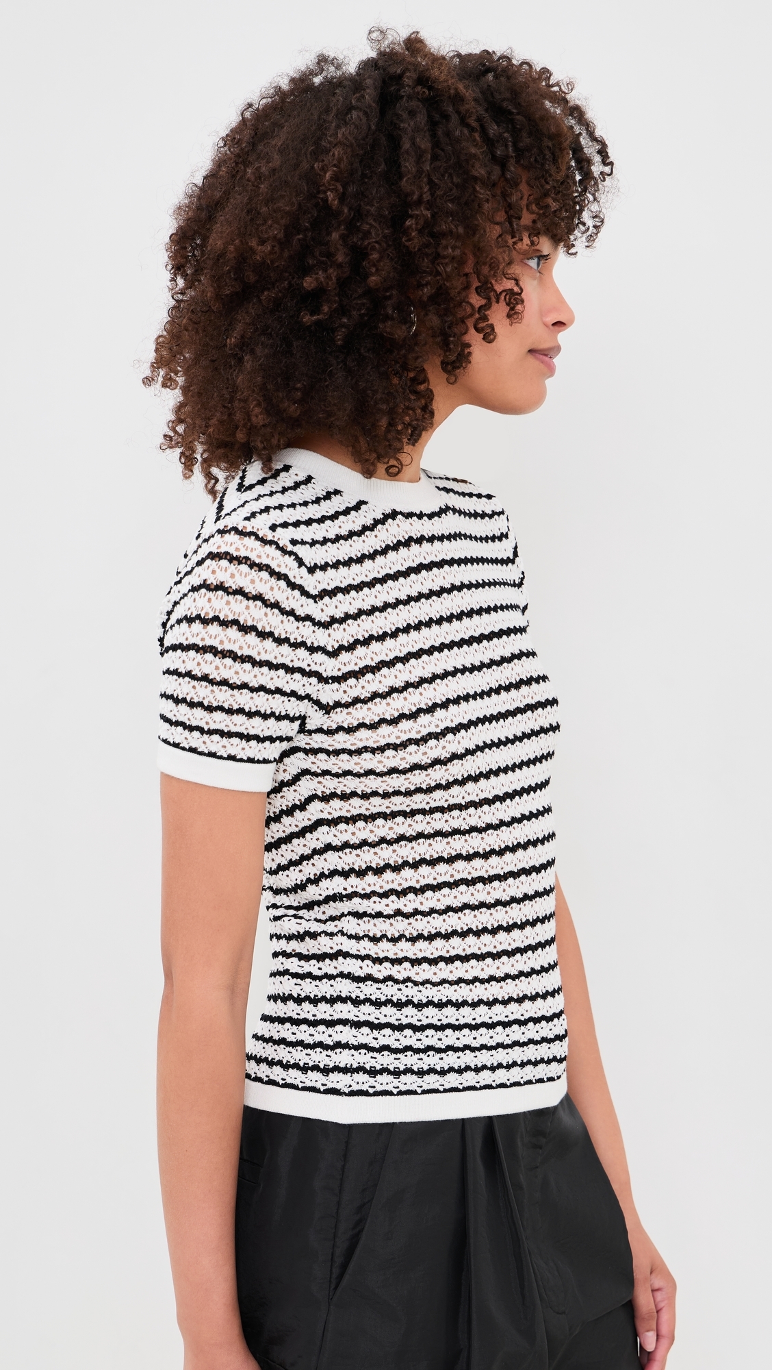 Crochet Baby Tee MILK/BLACK