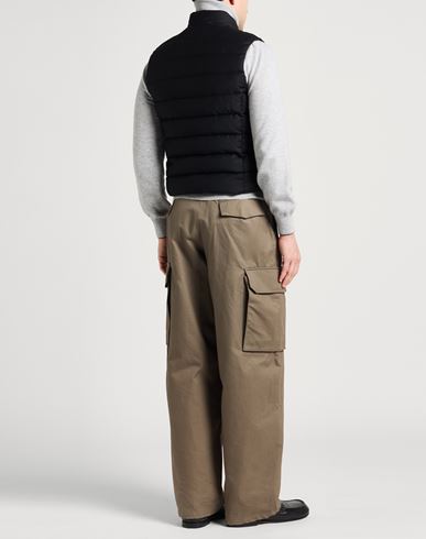 Man Vest Black Size 34 Virgin Wool, Cashmere