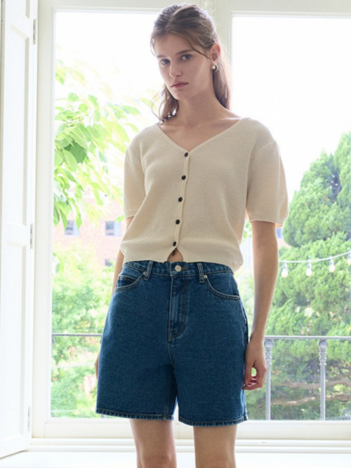 V NECK CARDIGAN / IVORY