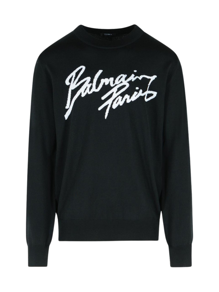 Black Merino Wool Sweater