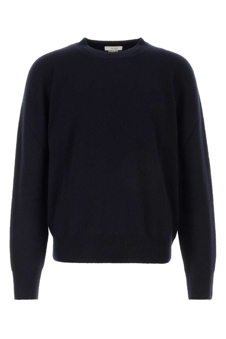 Midnight Blue Cashmere Auguste Sweater Darknavy Exterior: T-shirt - Men