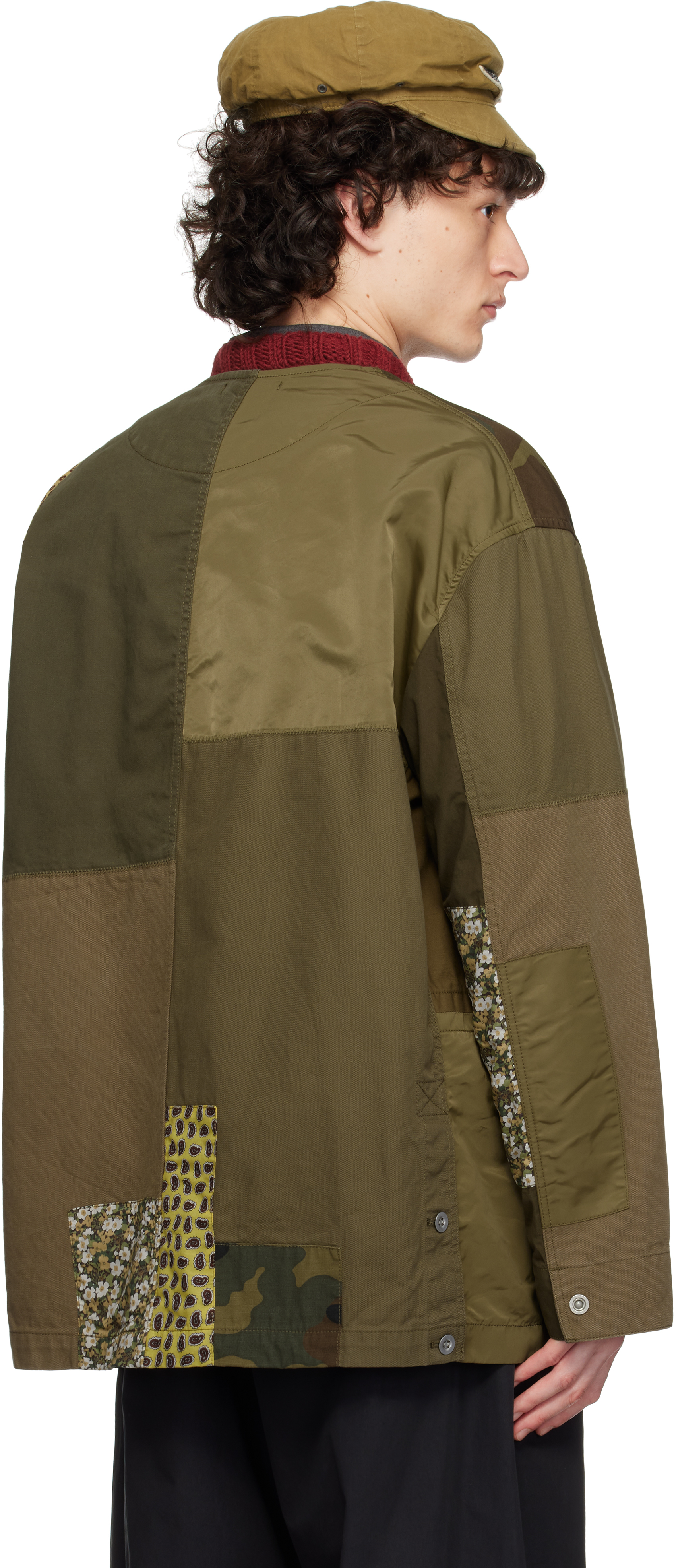 Comme des Garçons Homme Khaki Multi Fabric Mix Jacket