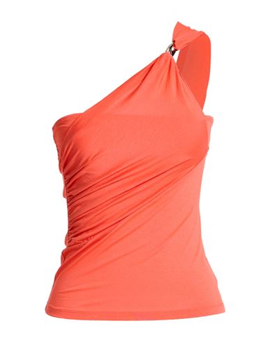 Woman Top Orange Size M Viscose, Elastane