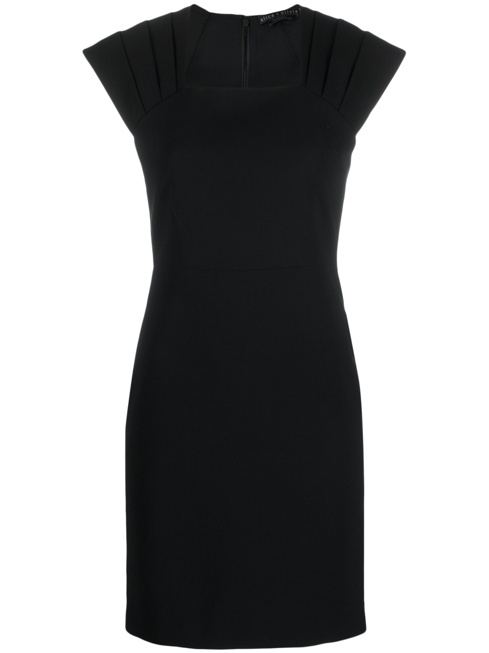 Square-neck mini dress - Black