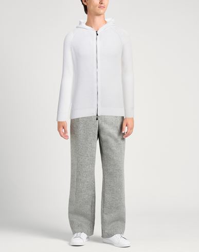 Alpha Studio Man Cardigan White Size 38 Cotton