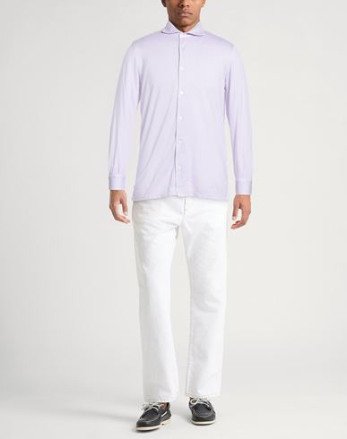 Man Shirt Lilac Size 36 Organic cotton