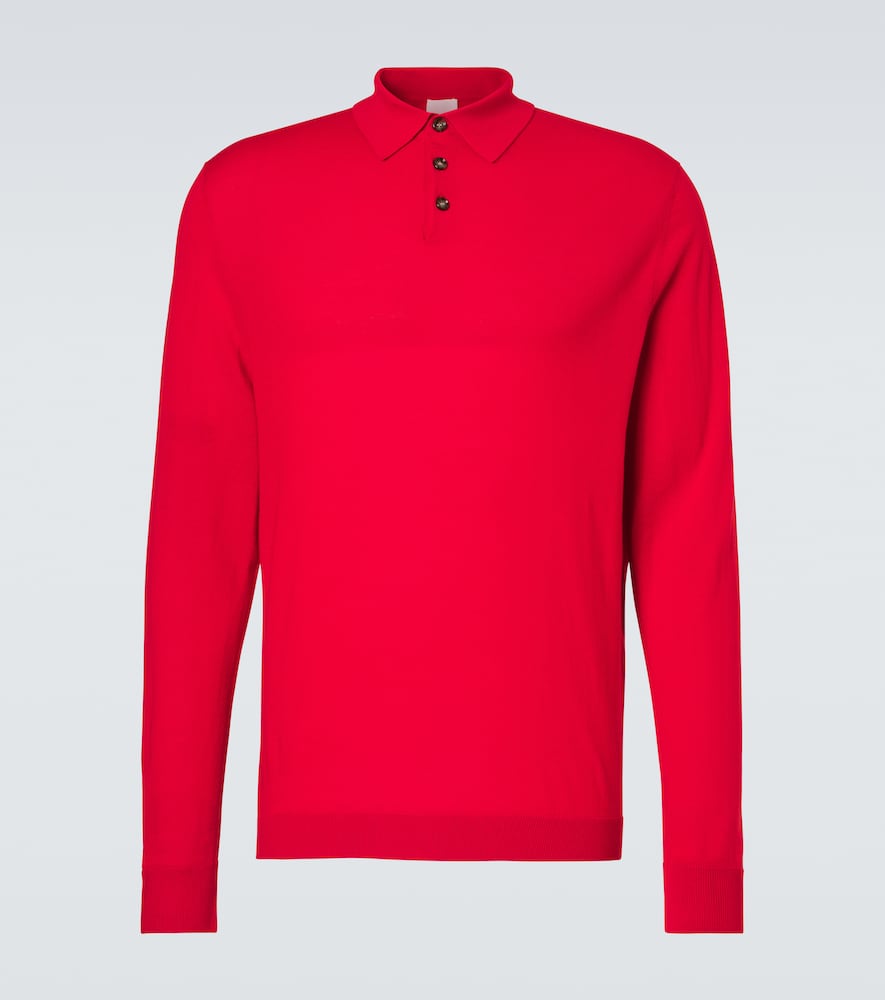 Virgin wool polo shirt