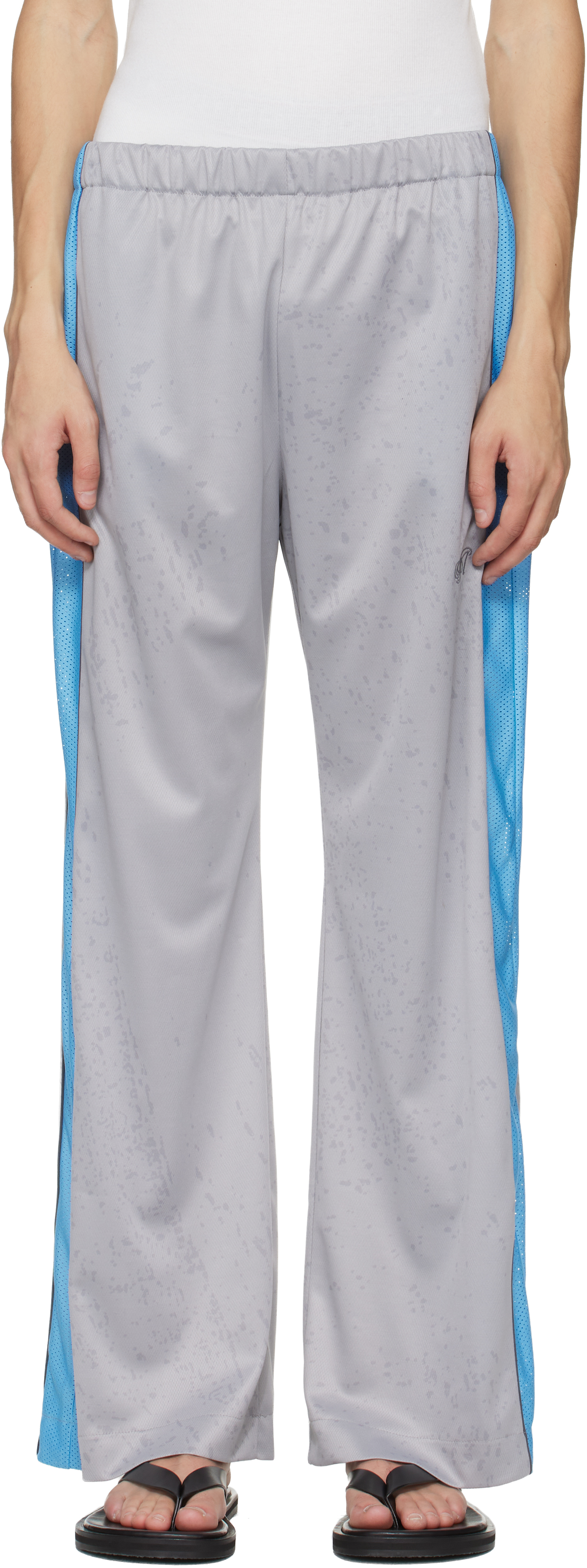 Gray Football Track Pants