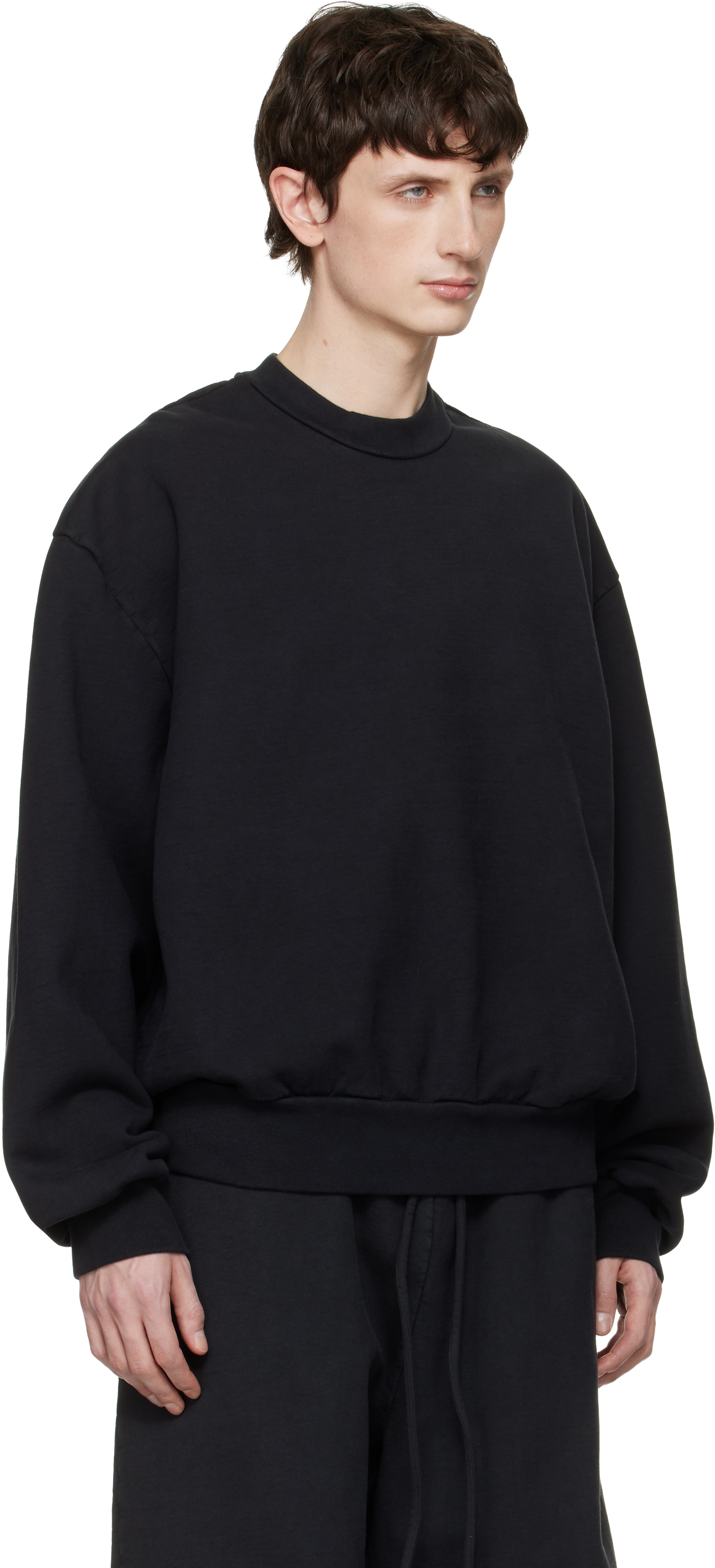 Black Sunfaded Classic Half Raglan Sweatshirt