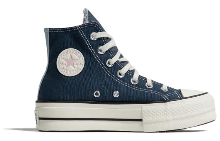(WMNS) Chuck Taylor All Star Lift Denim Fashion High Top 'Navy'
