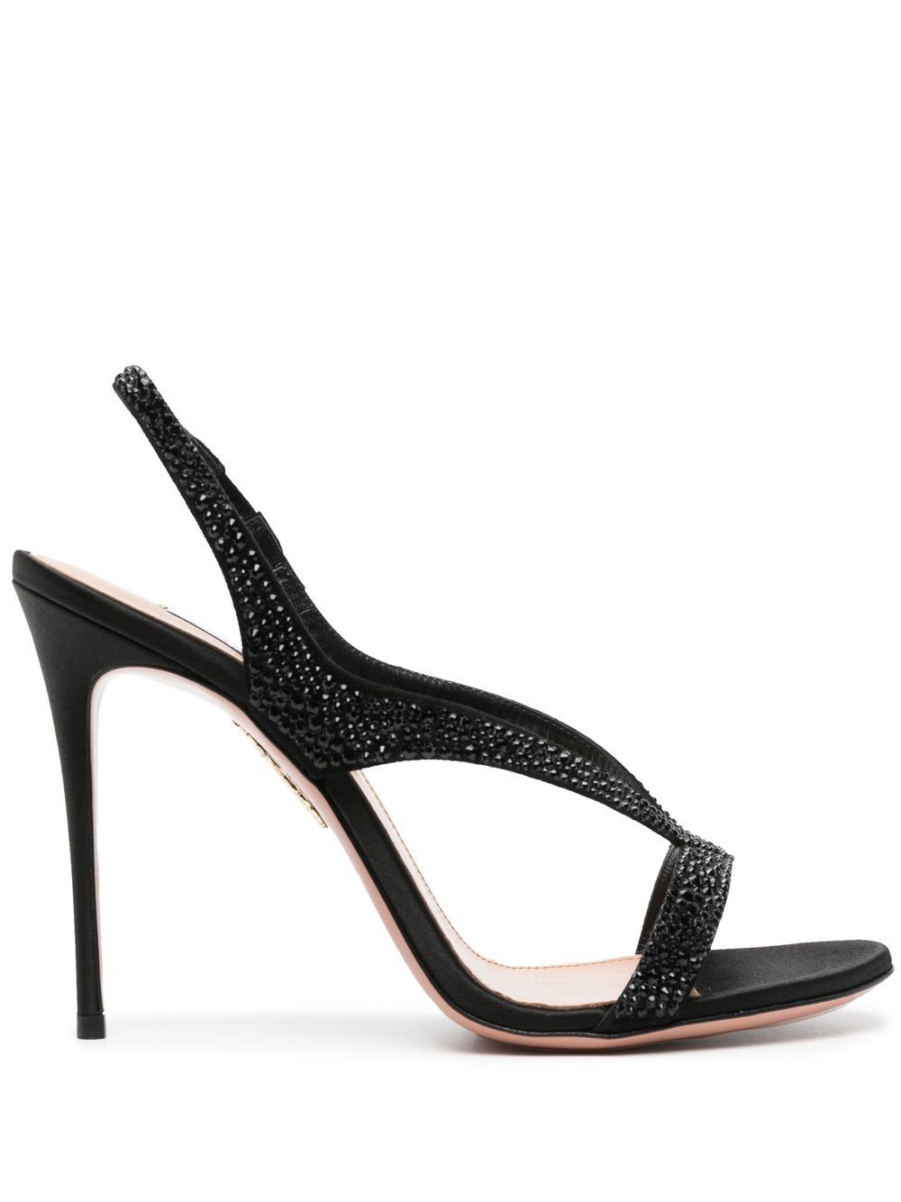 Izzy 105mm crystal-embellished slingback sandals - Black