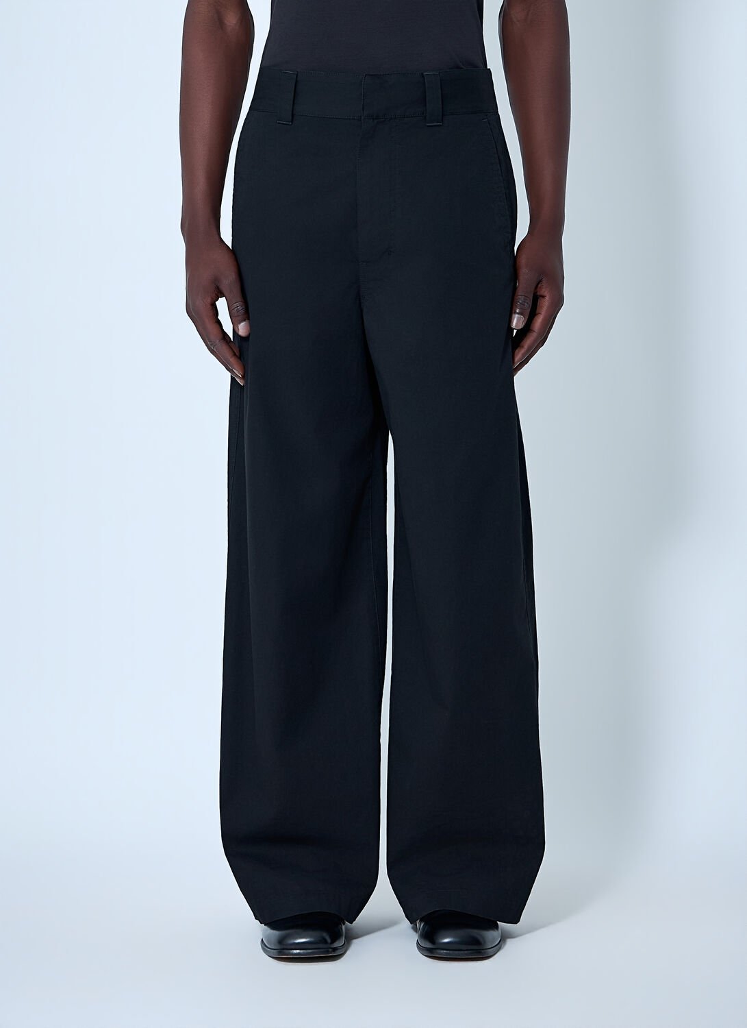 Wide-leg Tailored Trousers - Man Pants Black Eu