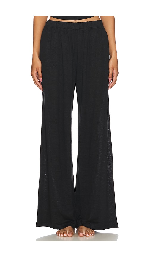 Eberjey Organic Linen Pant in Black. -  XS also in L, M