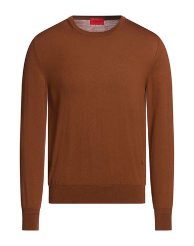 Man Sweater Camel Size XL Wool