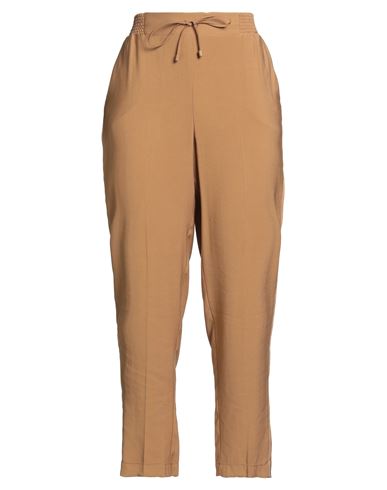 Woman Pants Camel Size 4 Rayon, Polyester