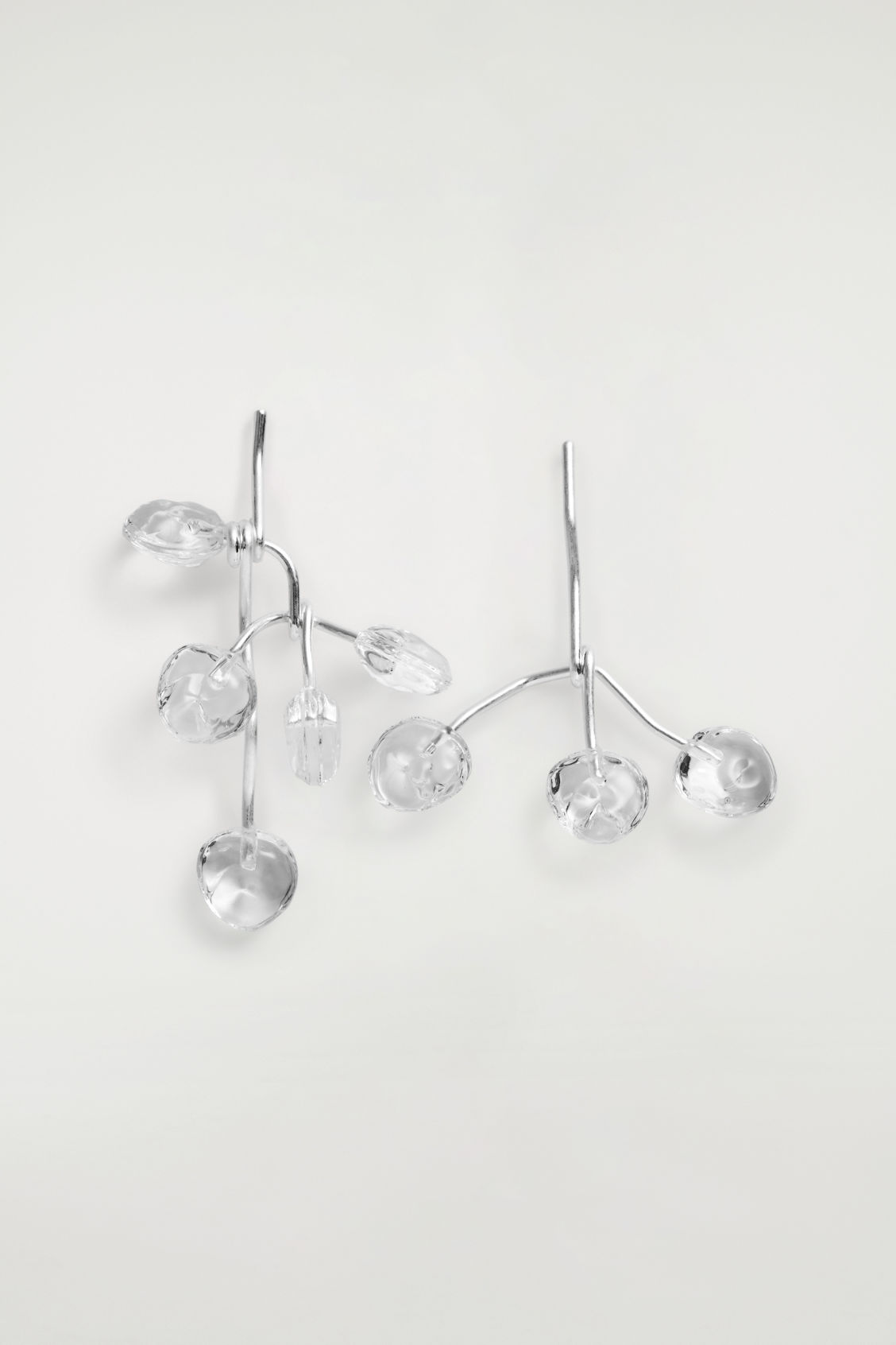 MISMATCHED CASCADING GLASS EARRINGS
